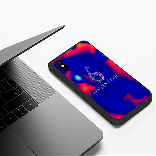 Чехол iPhone XS Max матовый Обитель зла 6 Раккун сити / 3D-Черный – фото 3