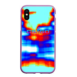 Чехол iPhone XS Max матовый Cs go gradient skin, цвет: 3D-фиолетовый