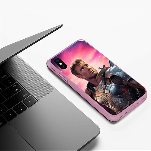 Чехол iPhone XS Max матовый William Glen Harold Herrington / 3D-Розовый – фото 3