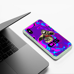 Чехол iPhone XS Max матовый Cs go neon skin, цвет: 3D-салатовый — фото 2