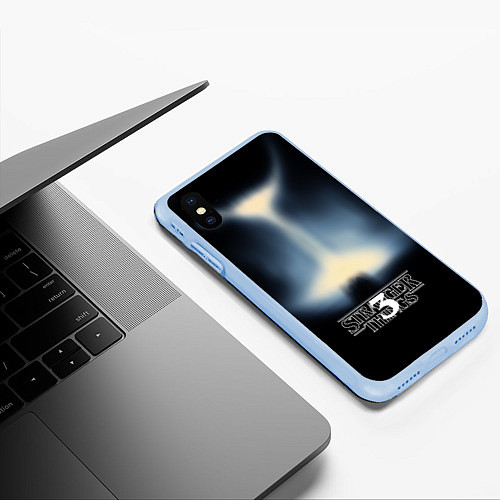 Чехол iPhone XS Max матовый Загадочные события 3 / 3D-Голубой – фото 3
