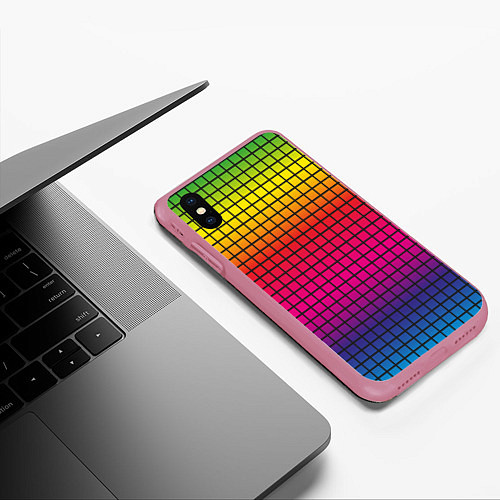 Чехол iPhone XS Max матовый Палитра rgb / 3D-Малиновый – фото 3