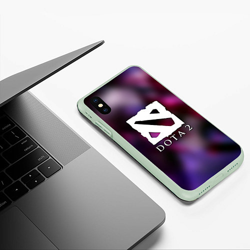 Чехол iPhone XS Max матовый Dota 2 valve / 3D-Салатовый – фото 3