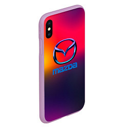 Чехол iPhone XS Max матовый Mazda gradient, цвет: 3D-сиреневый — фото 2