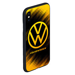 Чехол iPhone XS Max матовый Volkswagen - gold gradient, цвет: 3D-черный — фото 2