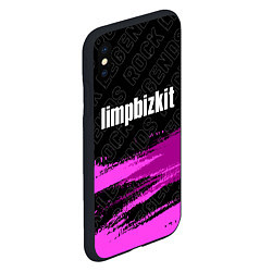 Чехол iPhone XS Max матовый Limp Bizkit rock legends: символ сверху, цвет: 3D-черный — фото 2