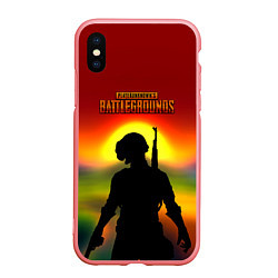 Чехол iPhone XS Max матовый Pubg summer war, цвет: 3D-баблгам