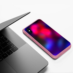 Чехол iPhone XS Max матовый Гградиент красный и синий, цвет: 3D-малиновый — фото 2