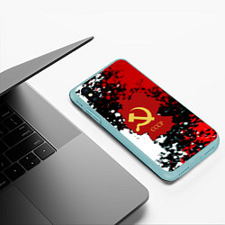 Чехол iPhone XS Max матовый Назад в СССР, цвет: 3D-мятный — фото 2