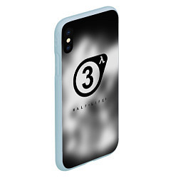 Чехол iPhone XS Max матовый Half life 3 black, цвет: 3D-голубой — фото 2