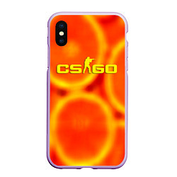 Чехол iPhone XS Max матовый Counter Strike апельсин, цвет: 3D-сиреневый