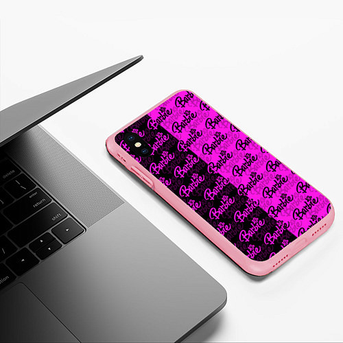 Чехол iPhone XS Max матовый Bardie - pattern - black / 3D-Баблгам – фото 3