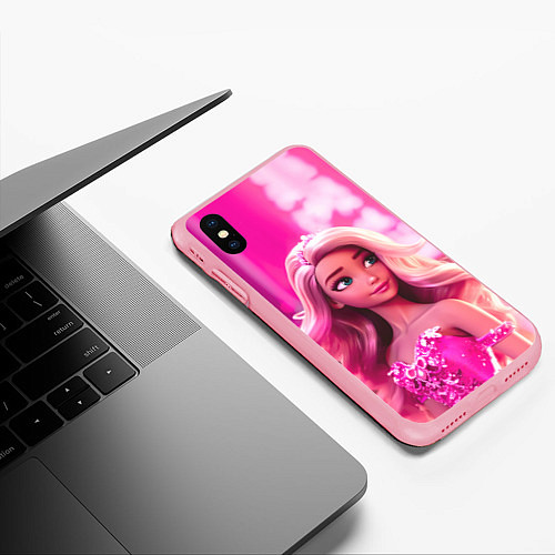 Чехол iPhone XS Max матовый Барби кукла в вечернем платье от нейросети / 3D-Баблгам – фото 3