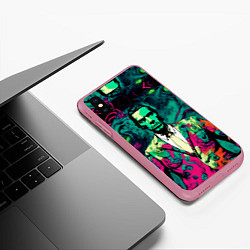 Чехол iPhone XS Max матовый Че Гевара в современном стиле, цвет: 3D-малиновый — фото 2