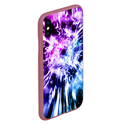 Чехол iPhone XS Max матовый Неоновый взрыв, цвет: 3D-малиновый — фото 2