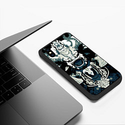 Чехол iPhone XS Max матовый Король драконов с узорами, цвет: 3D-черный — фото 2