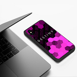 Чехол iPhone XS Max матовый Destiny pro gaming посередине, цвет: 3D-черный — фото 2