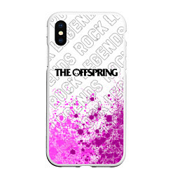 Чехол iPhone XS Max матовый The Offspring rock legends посередине, цвет: 3D-белый