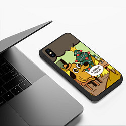 Чехол iPhone XS Max матовый This is fine - 2024, цвет: 3D-черный — фото 2