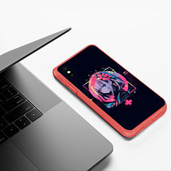 Чехол iPhone XS Max матовый Звезда на рассвете, цвет: 3D-красный — фото 2