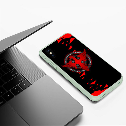 Чехол iPhone XS Max матовый 30 second to mars music / 3D-Салатовый – фото 3