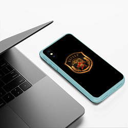 Чехол iPhone XS Max матовый Подразделение Беркут, цвет: 3D-мятный — фото 2