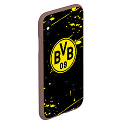 Чехол iPhone XS Max матовый Borussia yellow splash, цвет: 3D-коричневый — фото 2