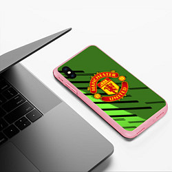 Чехол iPhone XS Max матовый ФК Манчестер Юнайтед спорт, цвет: 3D-баблгам — фото 2
