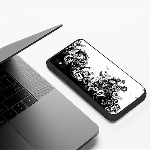 Чехол iPhone XS Max матовый Иллюстрация свободы / 3D-Черный – фото 3