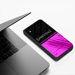 Чехол iPhone XS Max матовый Evanescence rock legends посередине, цвет: 3D-черный — фото 2