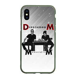 Чехол iPhone XS Max матовый Depeche Mode - Mememto Mori Dave and Martin, цвет: 3D-темно-зеленый