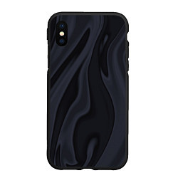 Чехол iPhone XS Max матовый Тёмно-серый дымчатый, цвет: 3D-черный