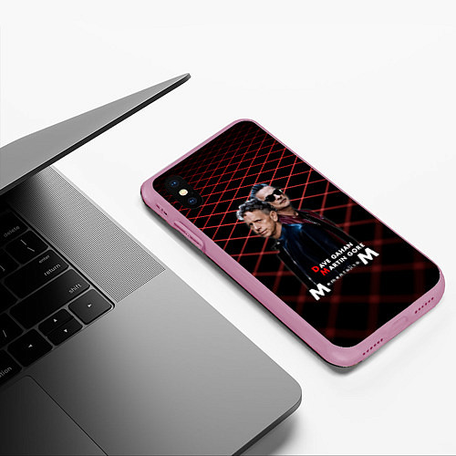 Чехол iPhone XS Max матовый Depeche Mode - Dave Martin memento mori tour / 3D-Розовый – фото 3