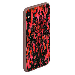 Чехол iPhone XS Max матовый Демонический доспех красный, цвет: 3D-коричневый — фото 2