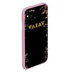 Чехол iPhone XS Max матовый Ведьмак из Ривии лого, цвет: 3D-розовый — фото 2