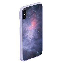 Чехол iPhone XS Max матовый Космические брызги, цвет: 3D-светло-сиреневый — фото 2