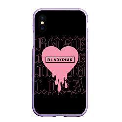 Чехол iPhone XS Max матовый Blackpink: Jisoo Jennie Rose Lisa, цвет: 3D-светло-сиреневый