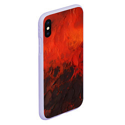 Чехол iPhone XS Max матовый Лава и сажа, цвет: 3D-светло-сиреневый — фото 2