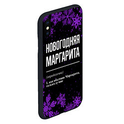 Чехол iPhone XS Max матовый Новогодняя Маргарита на темном фоне, цвет: 3D-черный — фото 2