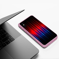 Чехол iPhone XS Max матовый Неоновый узор неоновая шкала, цвет: 3D-розовый — фото 2