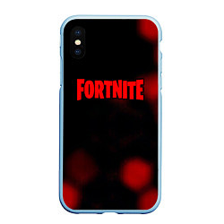 Чехол iPhone XS Max матовый Fortnite the games, цвет: 3D-голубой