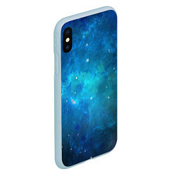 Чехол iPhone XS Max матовый Голубой космос, цвет: 3D-голубой — фото 2