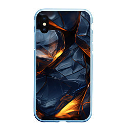 Чехол iPhone XS Max матовый Нестандартный порядок, цвет: 3D-голубой