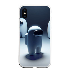 Чехол iPhone XS Max матовый Among us - fantasy - ai art, цвет: 3D-белый