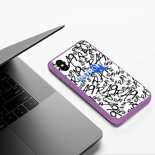 Чехол iPhone XS Max матовый Detroit become human ra9 / 3D-Фиолетовый – фото 3