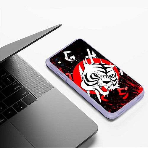 Чехол iPhone XS Max матовый Bungou Stray Dogs / 3D-Светло-сиреневый – фото 3