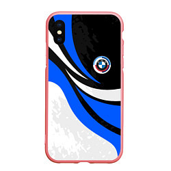 Чехол iPhone XS Max матовый BMW - синяя абстракция, цвет: 3D-баблгам