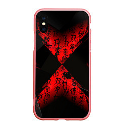 Чехол iPhone XS Max матовый Иероглифы и текстуры, цвет: 3D-баблгам