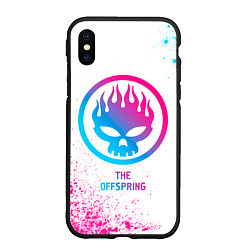 Чехол iPhone XS Max матовый The Offspring neon gradient style, цвет: 3D-черный