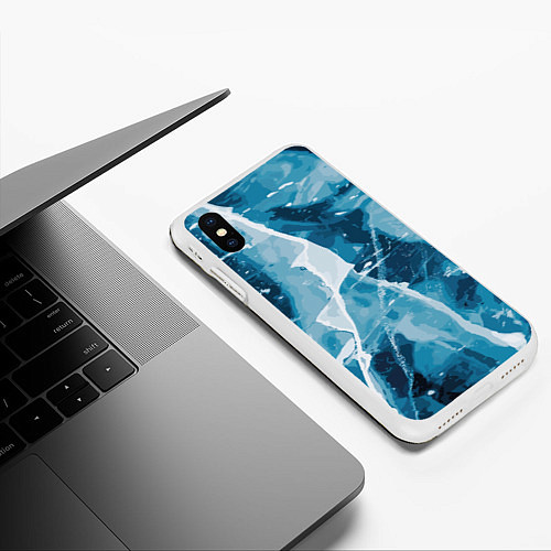 Чехол iPhone XS Max матовый Холодная эстетика / 3D-Белый – фото 3